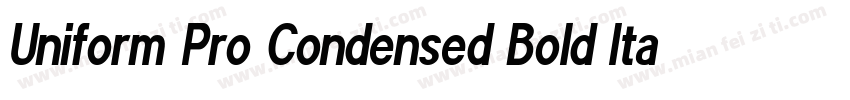 Uniform Pro Condensed Bold Italic字体转换